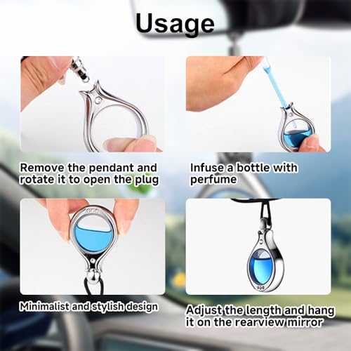Image of Alloy Car Diffuser - Refillable DIY (No Oil) | 5-Layer Scratch-Proof + Crystal | Commute /Travel car aromatherapy