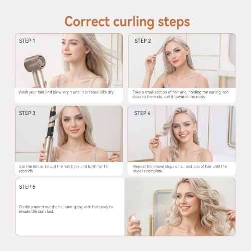Image of Blow Dryer Brush, 5 in 1 Negative Ion Hair Dryer Brush Set