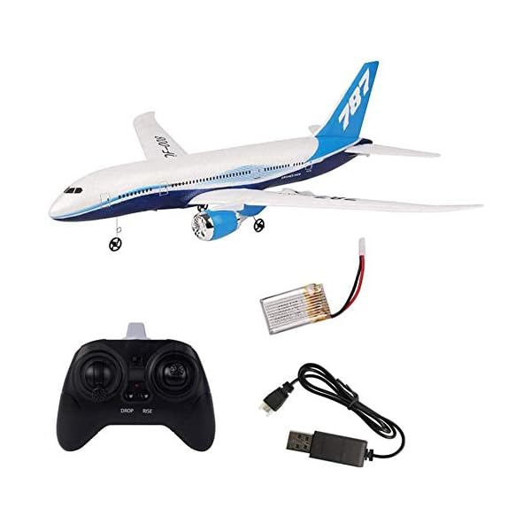 Mopoq DIY RC Flugzeug Set Boeing 787 Modell-Schaum EPP RC Drone 2.4G 3-Kanal-Fernsteuerung Flugzeug Segelkunstflug, for Kinder und RC Flugzeug-Liebhaber