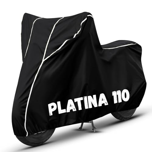 Image of Bike Cover for Platina 110 100% Waterproof, Dustproof & Scratch Resistant| Fully Bottom Elastic UV Resistant Heavy Duty Body Cover | All Weather Outdoor Use