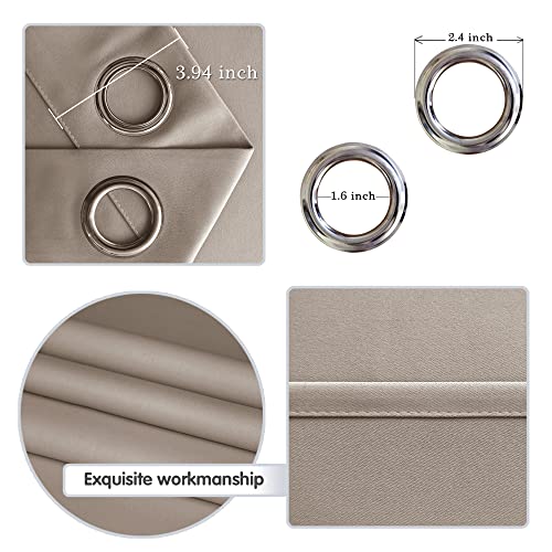 Image of DWCN Blackout Curtains 60 Inch Wide for Bedroom 60 x 84 Inch 2 Panels Camel