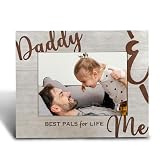 FHUGX Dad Daddy Picture Photo Frames 5x7 - Dad Gifts from Daughter Son for Father's Day Birthday, Family Picture Frame for Dad and Me, Daddy Wooden Picture Frames