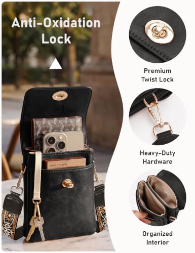 OFY Leather Crossbody Bags for Women, Cell Phone Purse Cross Body Bag - image 4