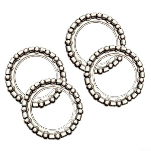 Gdfnmogo Paquete de 4 rodamientos eléctricos para dirección de bicicleta, rodamientos de bolas de acero de 40 x 27 mm para horquillas de bicicleta, compatibles con eje de cubo de 4,76 mm x 15 mm y 16