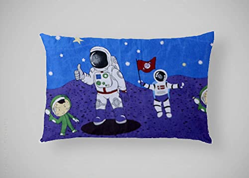Image of Elastic Fitted Bedsheet with 2 Pillow Covers | 200TC Cotton Printed Bedsheet for Kids | Combo Bedsheet with One Double Bed Bedsheet and One Single Bed Bedsheet, Pack of 2 (Blue)