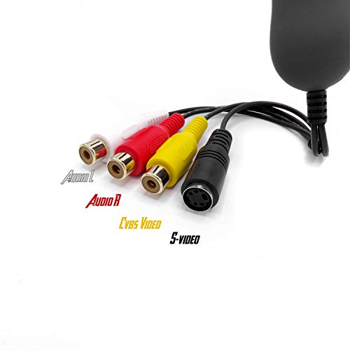 TechSide VHS Analog Digital Converter Voll Mac/PC 2024 Goldkontakte | Kompatible MacOs Monterey Big Sur Catalina + Windows 11 | USB Typ C Audio/Video Grabber Capture Konvertieren Sie alte VHS – Bild 3