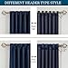 PRIMROSE Navy Blue Velvet Curtains 84 inch Long for Living Room,Set of 2 Panels Blackout Rod Pocket Back Tab Window Treatment Room Darkening Heavy Decorative Curtains Drapes for Bedroom