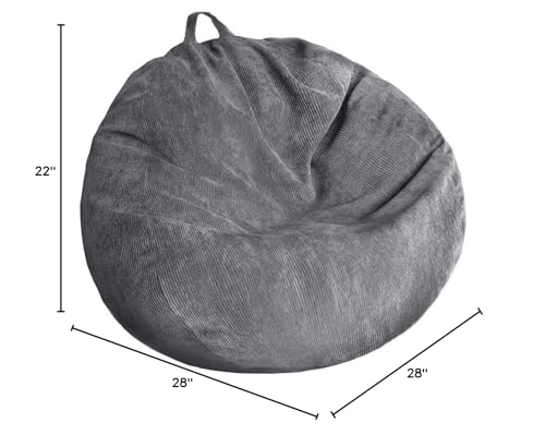 Stuffed Animal Storage Bean Bag Chair Cover (No Filler) Washable Ultra Soft Corduroy Bean Bag Cover for Organizing Plush Toys or Textile, Sack Bean Bag for Adults, Teens - Image 4