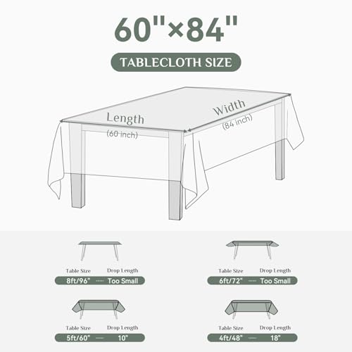 Nappe rectangulaire polyester blanc 152x213 cm Softalker motif géométrique