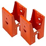 2Pcs Sawhorse Brackets, Woodworking Saw Horse Brackets for Chainsaws Cold Rolled Steel Sawhorse Holder Stand for 25° Opening Angle Wood Slot Saw Horses 2x4