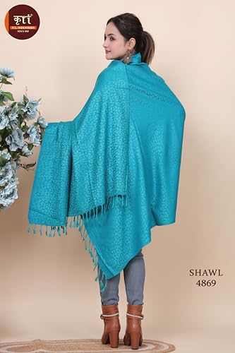 Image of KRITI Paisley Design Woollen Beige Color Shawl For Women