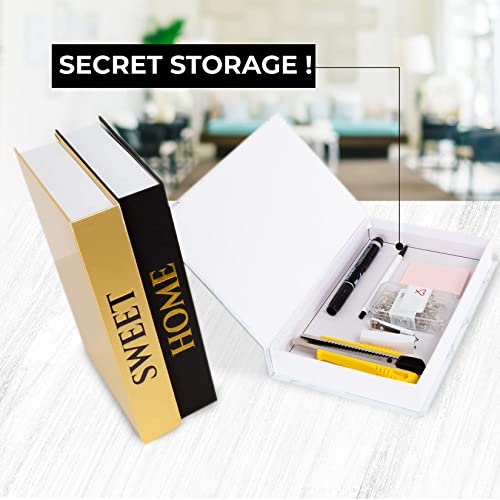 Cantalop Home Sweet Home Stacked Books Decor - Set Of 3, Storage Box For Entry Table - Decorative Stacked Books Decor #TOP2