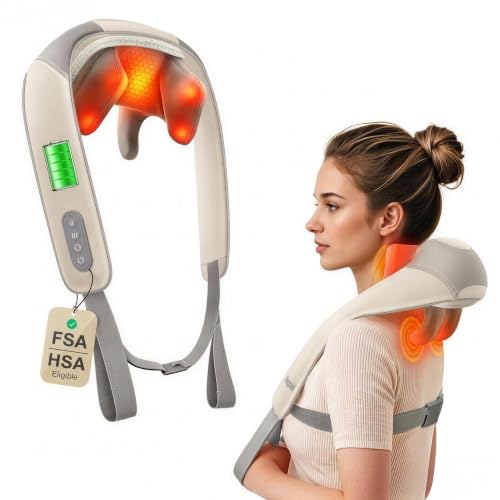 Heycool Cordless Neck Massager with Heat, FSA Eligible HSA