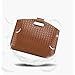 2025 Fashionable PU Woven Handbag Large Capacity Business Commuter Simple Casual Briefcase,khaki,38 * 5 * 31cm