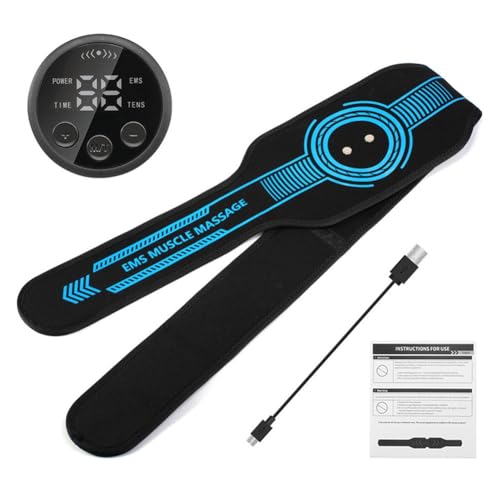 Uxsjakjsd Cinturón Tonificador Abdominal con Recarga USB, Estimulador Muscular EMS, Tonificador Muscular, Masajeador Corporal, Masaje de Cintura, y Piernas, Pérdida de Peso A
