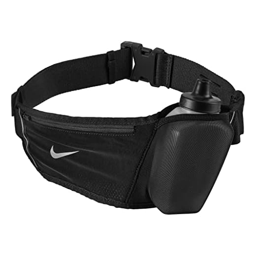 Nike Flex Stride Bott Waist Bag 082 Black/Black/Silver One Size
