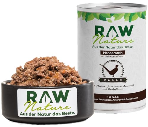 RAW Nature | Nassfutter für Hunde | getreidefrei | Monoprotein | Hohe Fleischanteil | Alleinfuttermittel (6X 800g, Mix-Pack)
