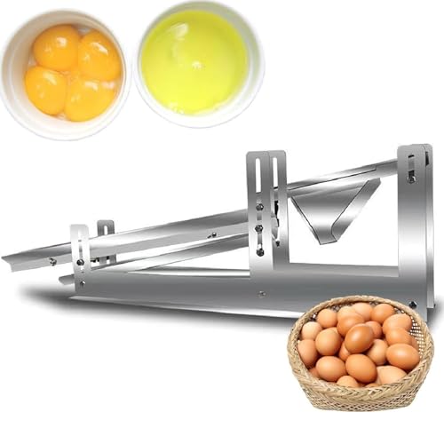 Egg Yolk Separator, 304 Stainless Steel Commercial Egg White Separator Machine, Output 500-800 Pcs/H Egg, Adjustable Slide To Adapt To Various Working Environments, for Home Kitchen