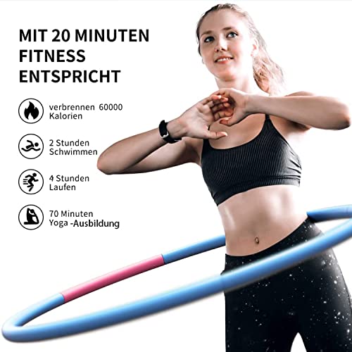 Foto von PROIRON Hula-Hoop-Reifen für Fitness, Sport, Übungen, Fitnessstudio, 1,2 kg, gewichteter Hula-Hoop, 73-98 cm, für Kinder/Erwachsene