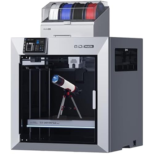 QIDI Max4 Combo 3D Printer, 390×390×340mm Build Volume, 65℃ Heated Chamber