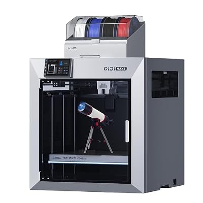 QIDI Max4 Combo 3D Printer, 390×390×340mm Large Build Volume, 65℃ Heated Chamber FDM 3D Printers, Max 800mm/s High Speed, Supports Up to 16-Colors/Multi Materials with QIDI BOX, Auto Bed Leveling