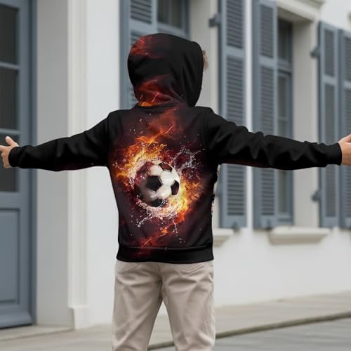 Hoodies for Boys Girls Printed Hooded Sweatshirts with Pockets Long Sleeve Pullover Top Hooded Jacket for Fall 5