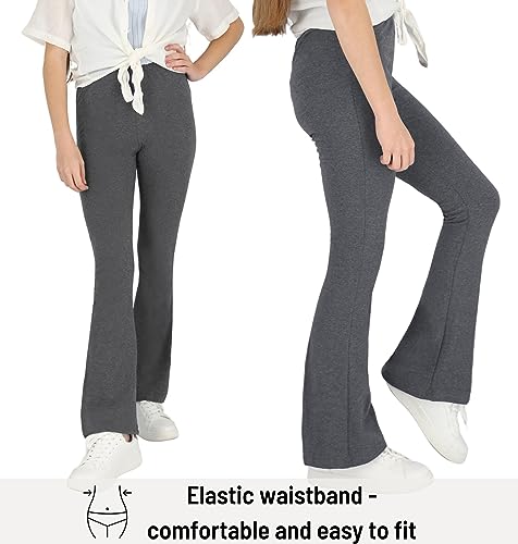 FUTURO FASHION Flared Leggings for Girls Kids Flare Pants Yoga Bootcut Casual Dance Cotton Leggings Girls Bell Bottom2