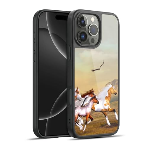 Coque en Gel renforcée Simone Gatterwe Troupeau Sauvage pour iPhone 16 Pro Max Protection Haute
