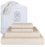 Threadmill Cotton Queen Sheet Set | 500 Thread Count 100% Cotton Sheets for Queen Size Bed | Damask