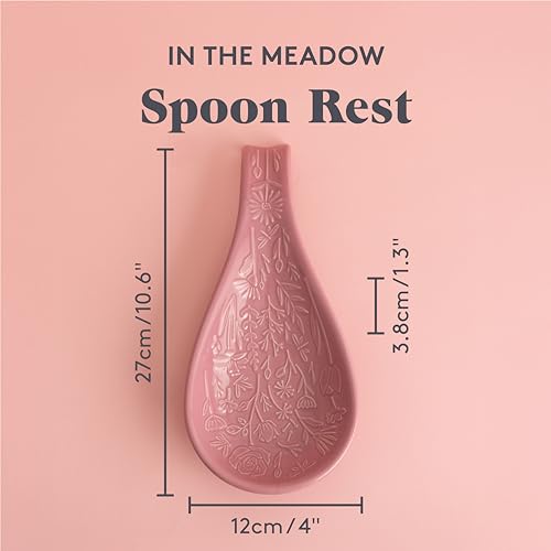 Mason Cash In the Meadow Spoon Rest Embossed Floral Design, Durable Stoneware – Ideal for Keeping Worktops Clean – Classic Kitchen Accessory - Image 4