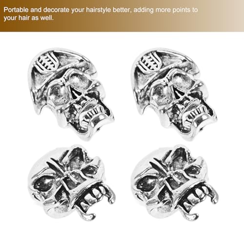 SECFOU 10 piezas amuletos cabello aleación con buen brillo 3