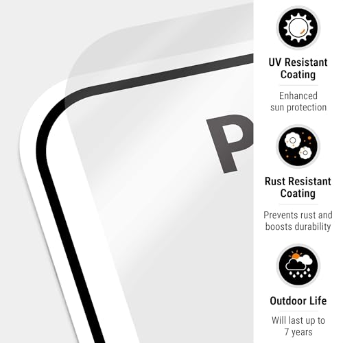 Image of Package Delivery Sign, Delivery Instructions Deliver All Package to Side Door Left Arrow Sign, 12x18 Inches, Rust Free .063 Aluminum, Fade Resistant, Made in USA