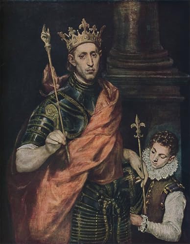 Pintura mural San Luis de El Greco: Lienzo decorativo para pared de salón o dormitorio