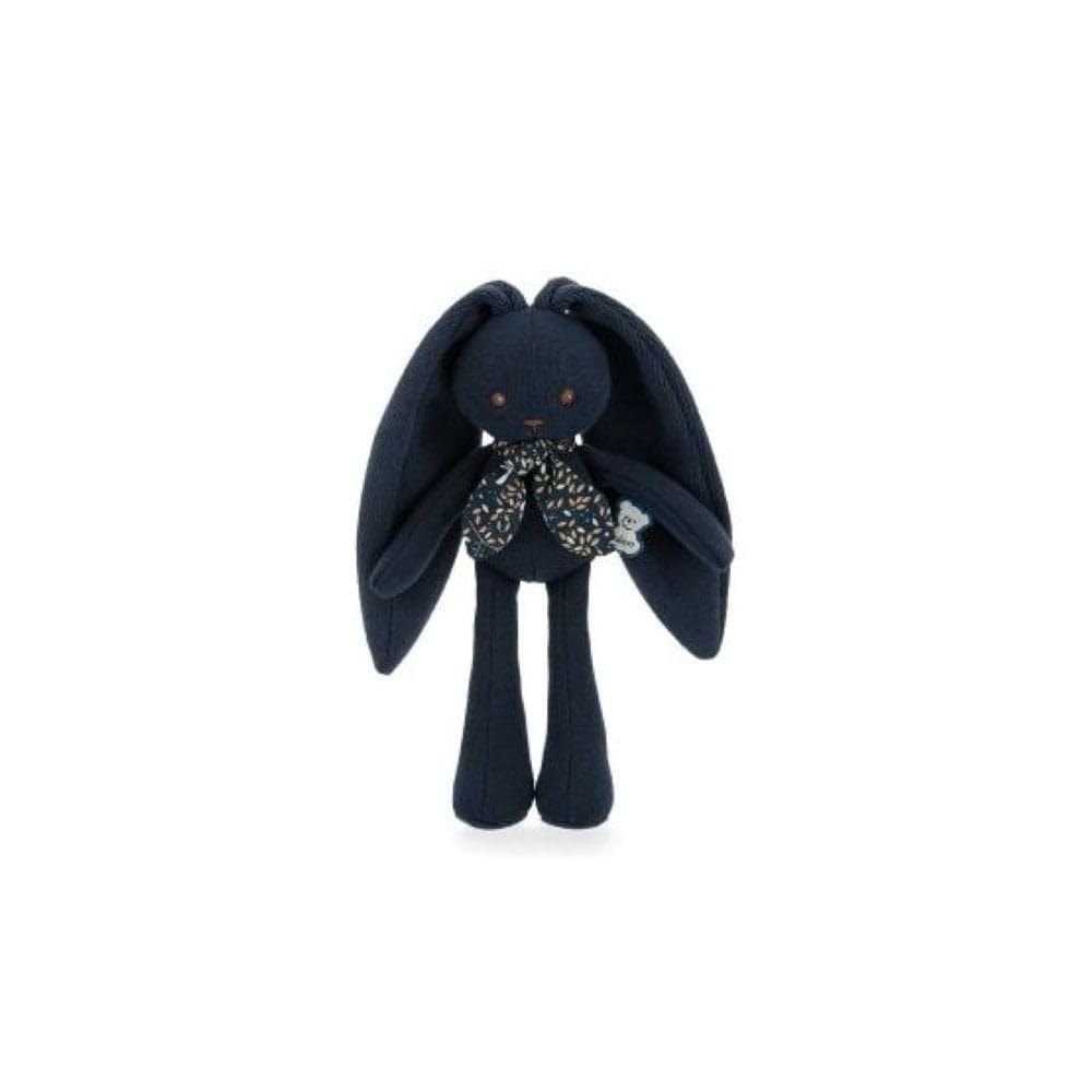 Kaloo - Lapinoo - Rabbit Doll - Baby’s Bi-Material Jersey & Knit Fabric Toy - 9.8"/25 cm - Midnight Blue Colour - Ultra-Soft materials - Gift Box - K972202