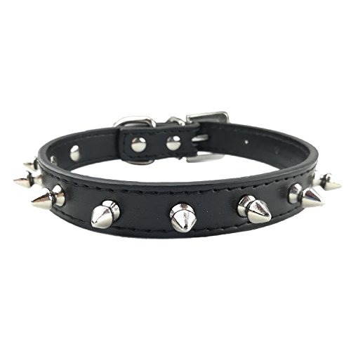 Newtensina Mode Hunde Halsband mit Nieten Punk Ohrstecker Welpen Halsband für Hunde Cover