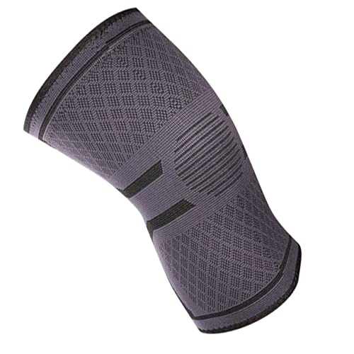 FOMIYES 1pair Silicone Knee Pads Elastic Breathable Knitted Knee Protectors for Running Cycling and Sports Activities Grey Xl for Enhanced Comfort and Support