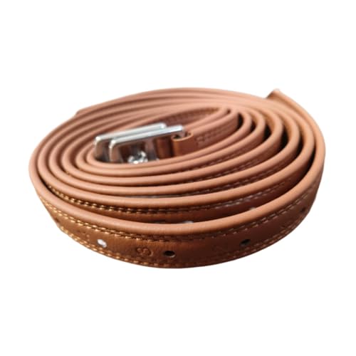 rockible 2 Pieces Stirrup Leathers, Horse Riding Equipment, Accessories 55.12inch Length with Stainless Steel Buckles, Equestrian Gear, Brown