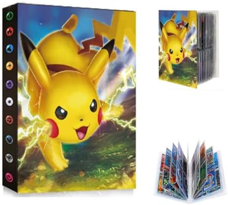 Sammelalbum für Pokemon, Sammelkarten Album 4 Taschen 30 Seiten 240 Karten Kapazität