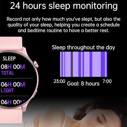 Reloj inteligente Bluetooth para hombre y mujer, 1,28 pulgadas, smartwatch deportivo, monitor de ritmo cardíaco sueño podómetro calorías, impermeable IP67 cronómetro compartido 24 modos deportivos - Imagen 3