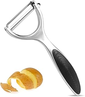 Allinone-Kitchen Potato Peeler Vegetable Peeler,Premium Stainless Steel Speed Peeler Good Grips Peeler Y Peeler Rotatable Multifunctional Peelers for Kitchen Vegetables Fruits(Silver/Black)