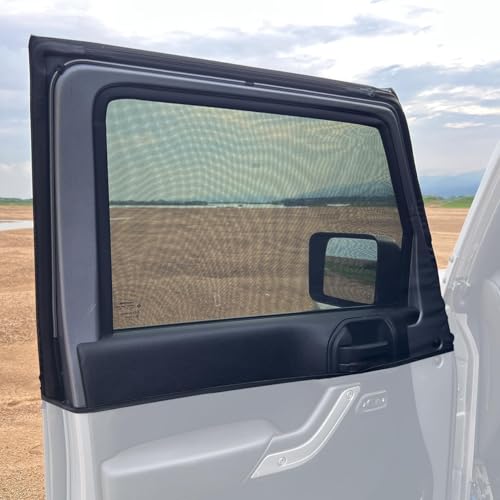 Side Window Sunshade for Jeep Wrangler,Front Window Cover Net for Camping,Window Netting Window Curtains for Jeep Wrangler TJ JK JL & Gladiator JT,2Pack