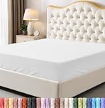 Utopia Bedding Fitted Sheet Twin XL, White - Deep Pocket 14 inch (35 cm) - Easy Care - Soft Brushed Microfibre Fabric - Shrinkage and Fade Resistant - Bottom Sheet