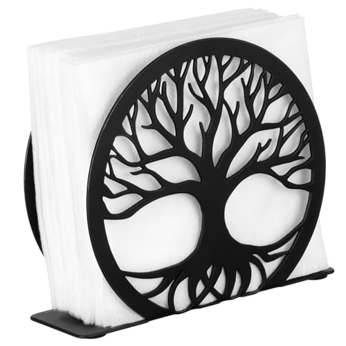 Hohopeti Servilletero Metálico Moderno con Diseño Hueco de Acero Inoxidable Soporte Estable y Antideslizante para Mesa de Comedor Decoración Vintage Creativa para Hogar y Restaurante