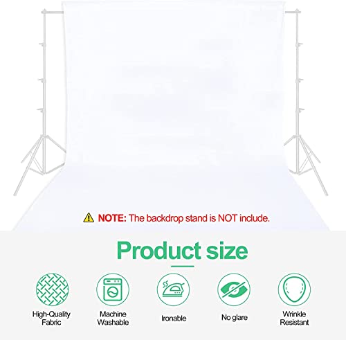 Image of White Screen 8x10 Feet, White Backdrop Background for Photostudio