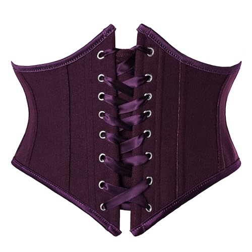Scarlet Darkness Corset Belt for Women Lace Up Boned Underbust Corset Waist Belts