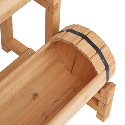 Kintness Raised Bed With Trellis Wood Garden Planter Box Outdoor Elevated Bed For Climbing Plants #TOP6