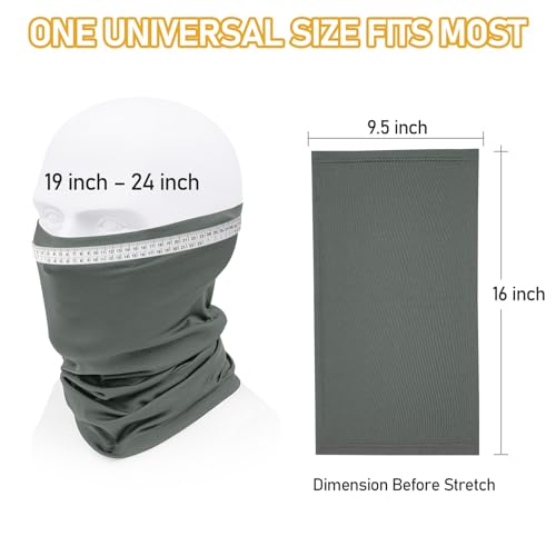 Image of TICONN Neck Gaiter Face Cover Scarf, Neck Warmer Breathable Sun & Wind-proof for Skiing Fishing Hiking Cycling