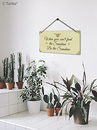 When You Can't Find The Sunshine Be The Sunshine Retro Wooden Public Decorative Hanging Sign For Home Door Fence Vintage Wall Plaques Decoration(5X10Inches) #TOP5