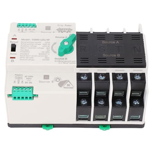Commutateur de transfert 4P 125A 400V évite coupures électricité