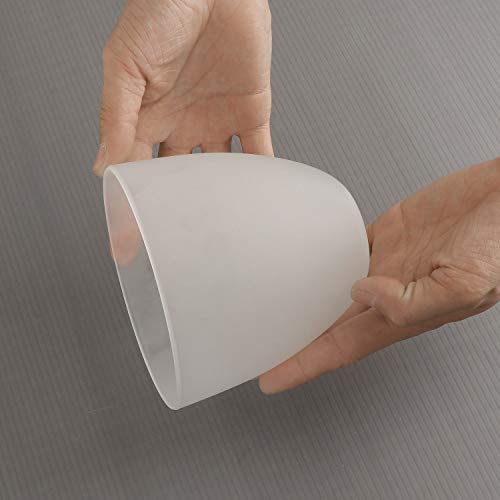 Image of Giluta Bell Shaped Glass Shade Frosted Style Glass Shades Replacement for Ceiling Fan Light Wall Light and Pendant, Lipless with 1-5 /8 inch Fitter Opening, 3 Pack